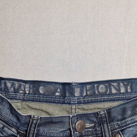 Mark Anthony jeans slim fit men's size 30X32 hard washed denim blue - Picture 6 of 13